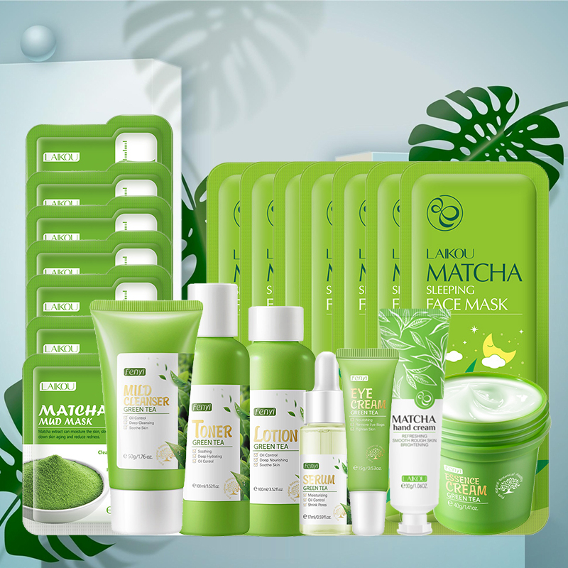 Skincare Routine - Green Tea Skin Care Kit Korean