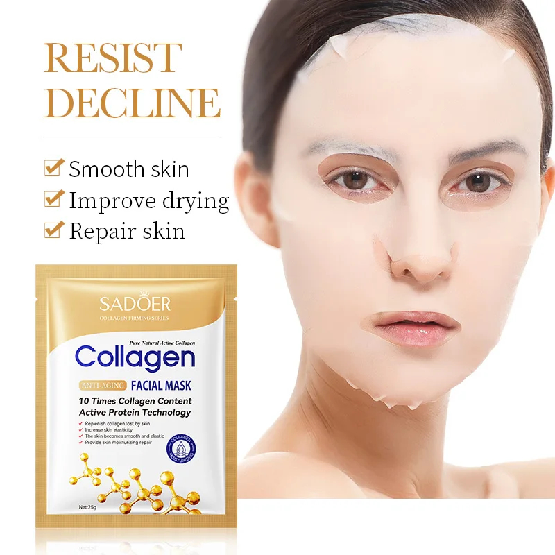 Collagen Sheet Mask - 50/30/20/10pcs SADOER Collagen Face Mask Firming