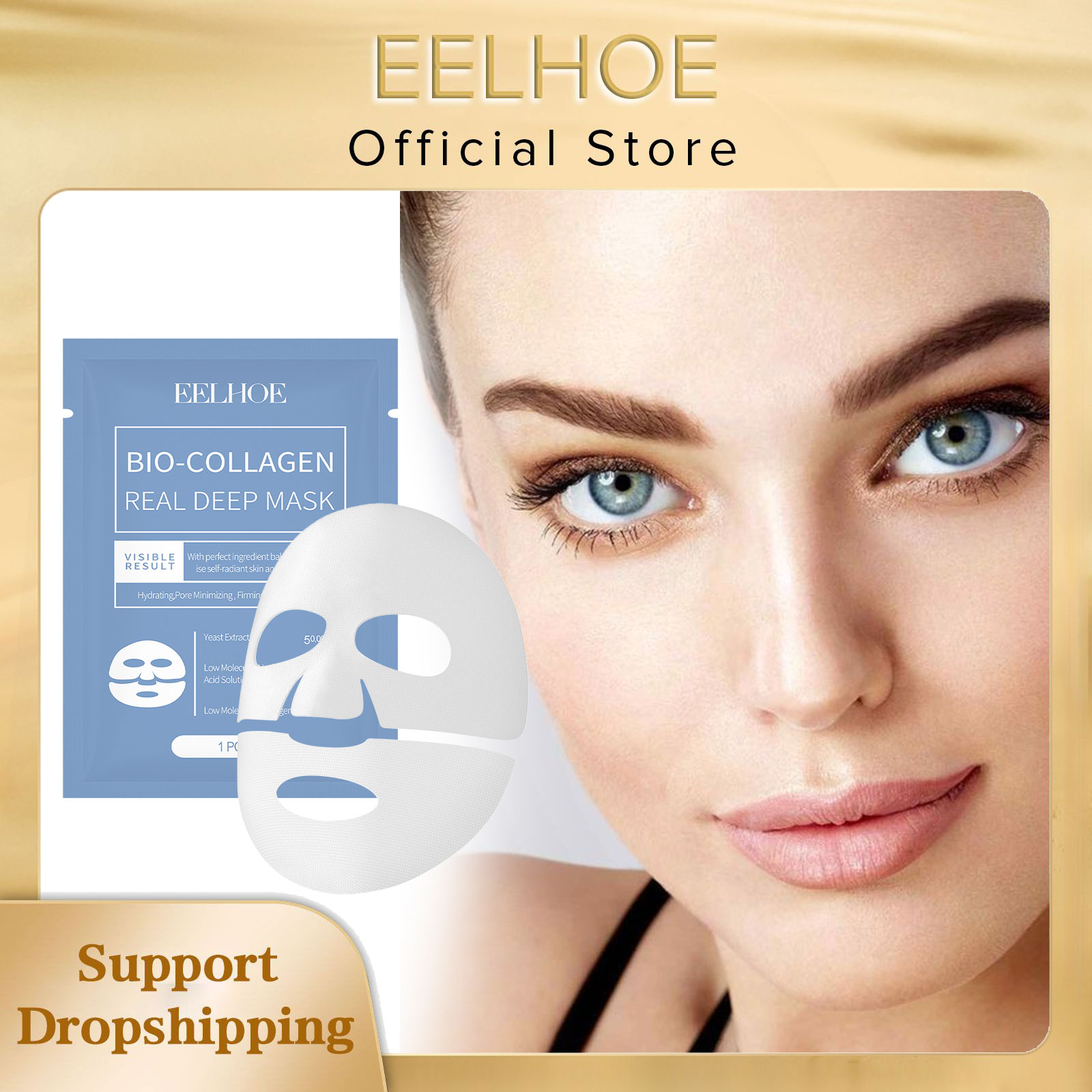 Collagen Sheet Mask - EELHOE Bio Collagen Face Mask Brightening