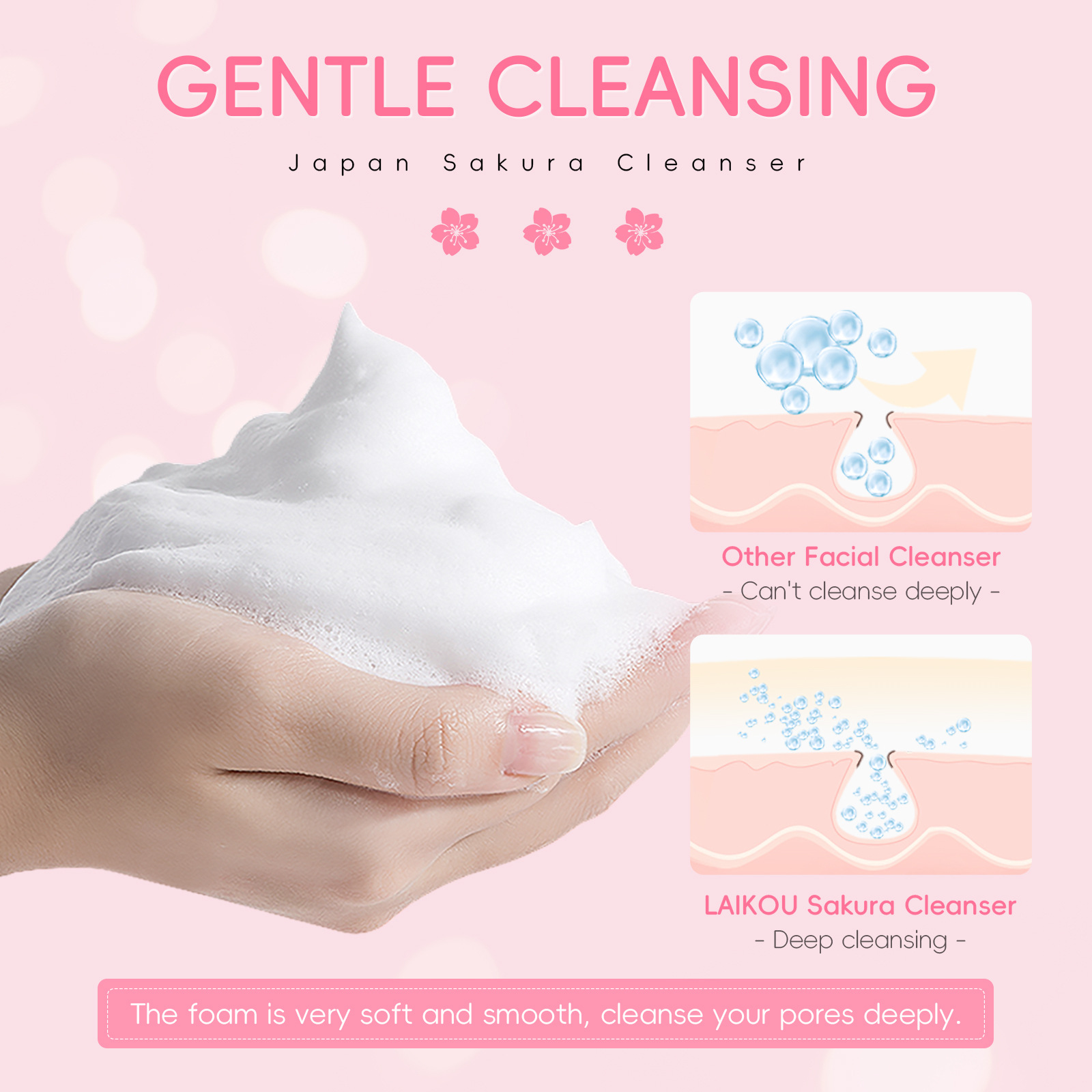 LAIKOU Sakura Cleanser Gentle  - Salicylic Acid Cleanser 评论和价格