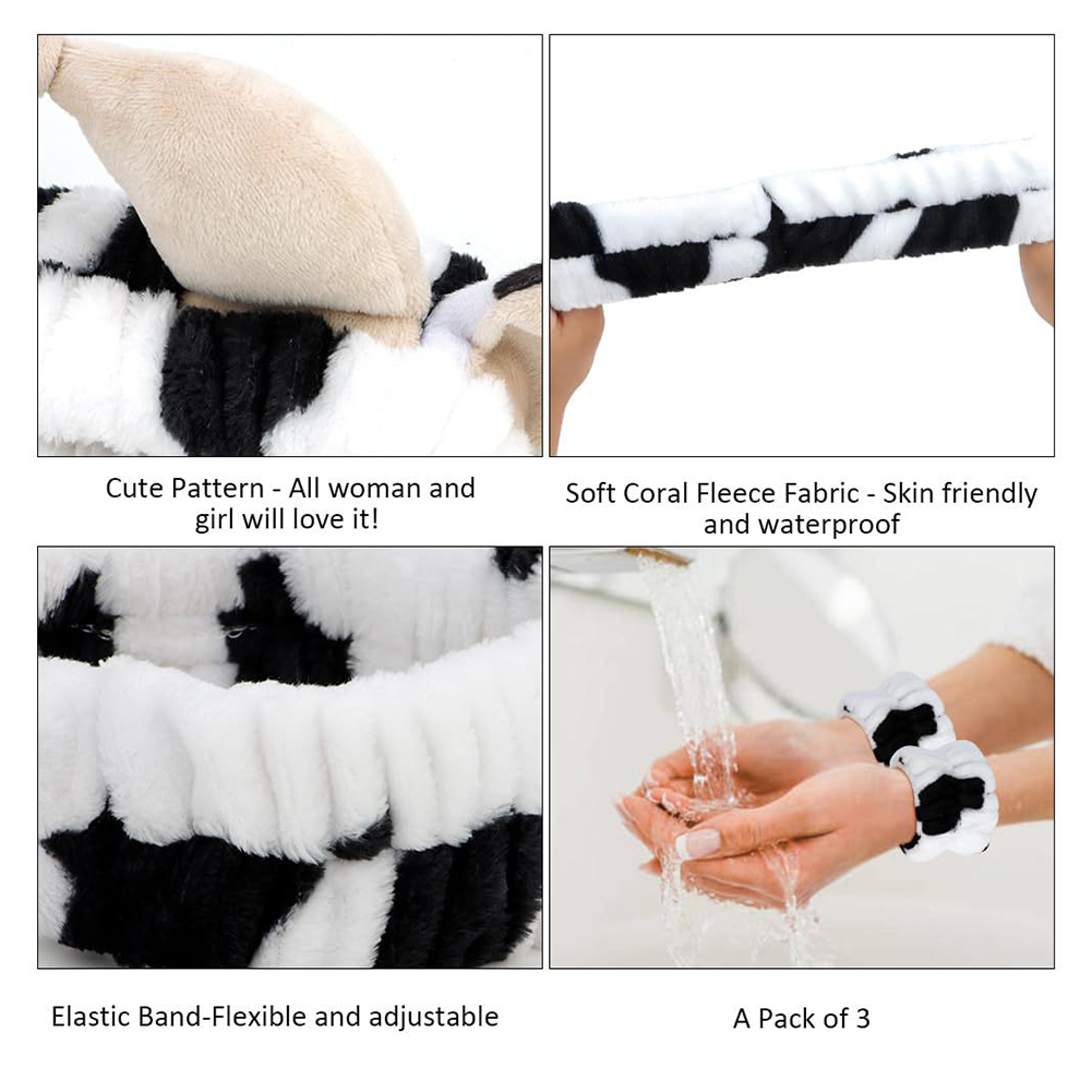 4pcs 3D Cow Headband Super Cut - Skincare Routine 评论和价格