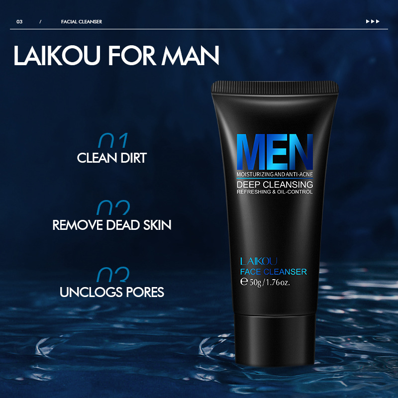 LAIKOU Men Facial Cleanser Fac - Salicylic Acid Cleanser 评论和价格