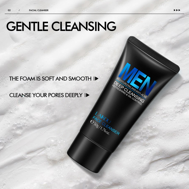 LAIKOU Men Facial Cleanser Fac - Salicylic Acid Cleanser 评论和价格