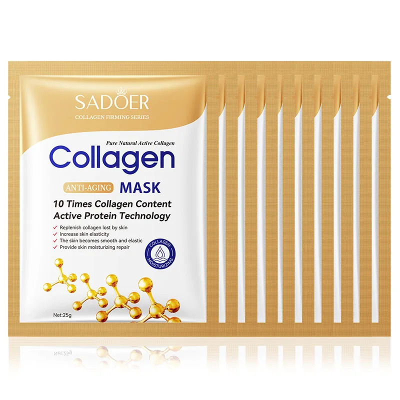 10pcs Anti-aging Collagen Face - Collagen Sheet Mask 评论和价格