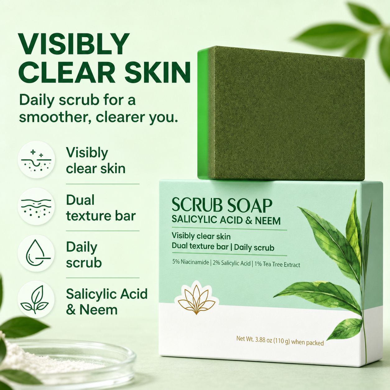 Scrub Bar Soap | Salicylic Aci - Salicylic Acid Cleanser 评论和价格