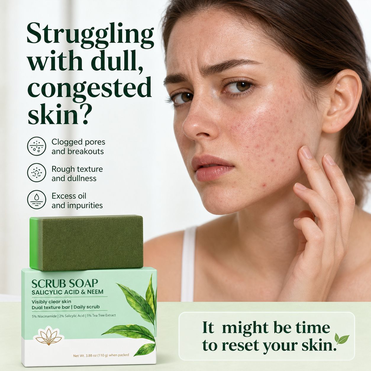 Scrub Bar Soap | Salicylic Aci - Salicylic Acid Cleanser 评论和价格