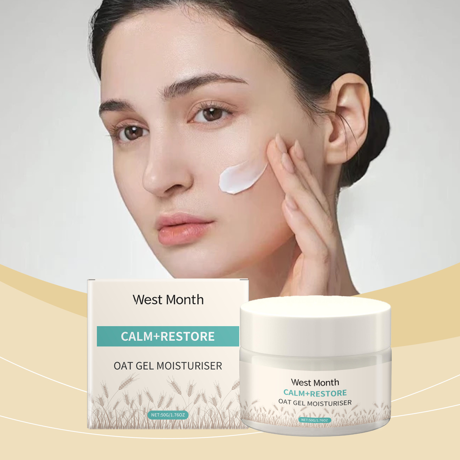 50g Oat Moisturizing Face Crea - Skincare Oat 评论和价格